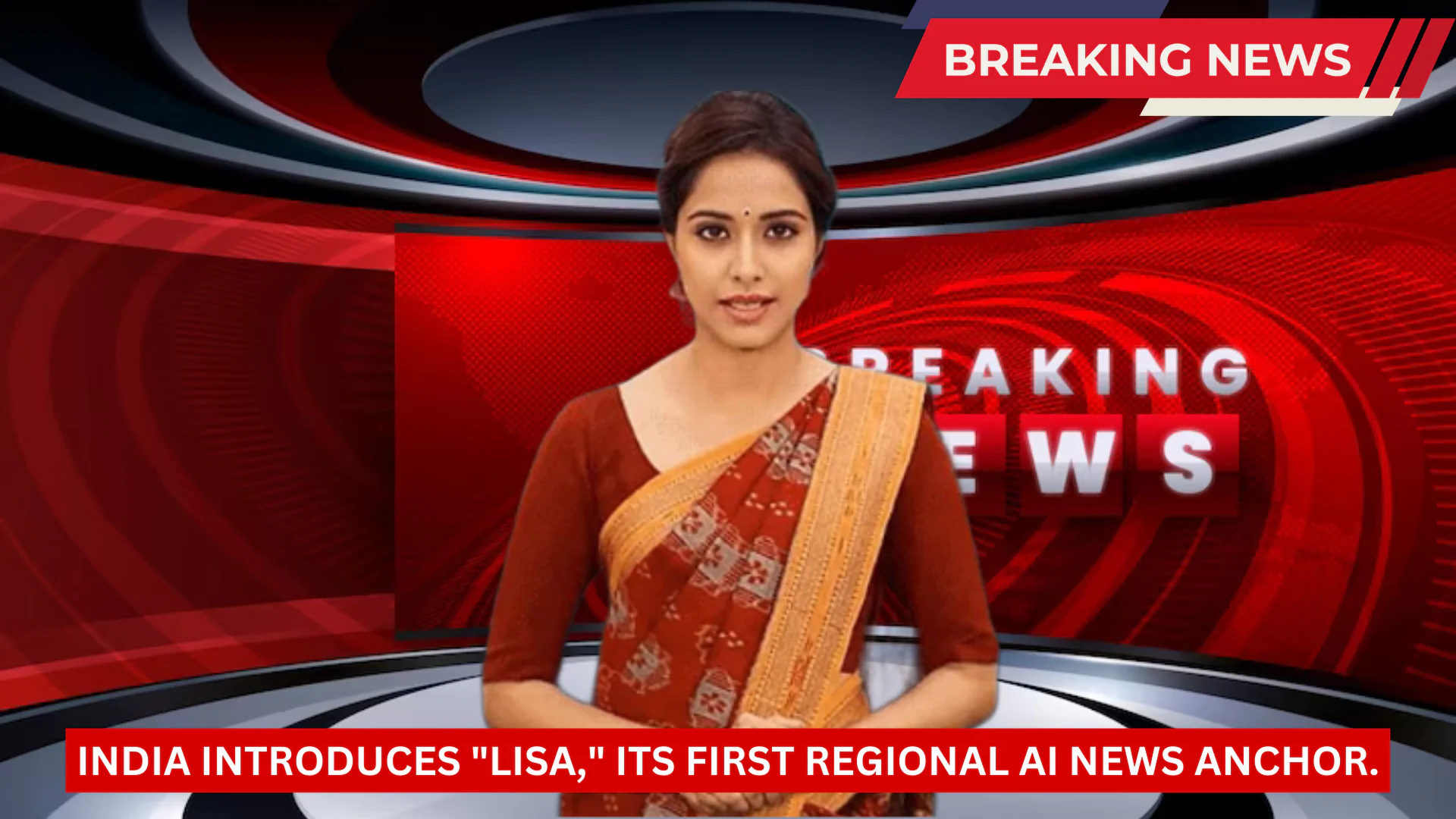 India introduces "Lisa," its first regional AI news anchor.